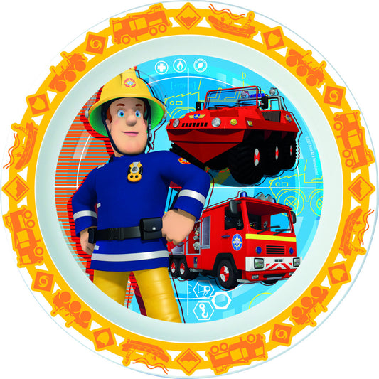 Feuerwehrmann Sam Rescue Mission Mikro-Flachplatte Flacher Teller für Kinder aus Kunststoff – 22 cm