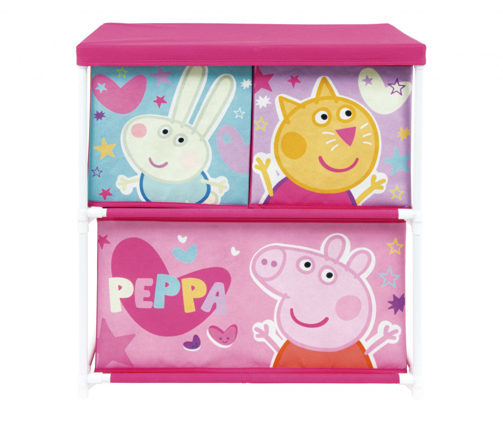 Peppa Wutz mit 3 Fächern Spielzeugregal für Kinder – 53 × 30 × 60 cm