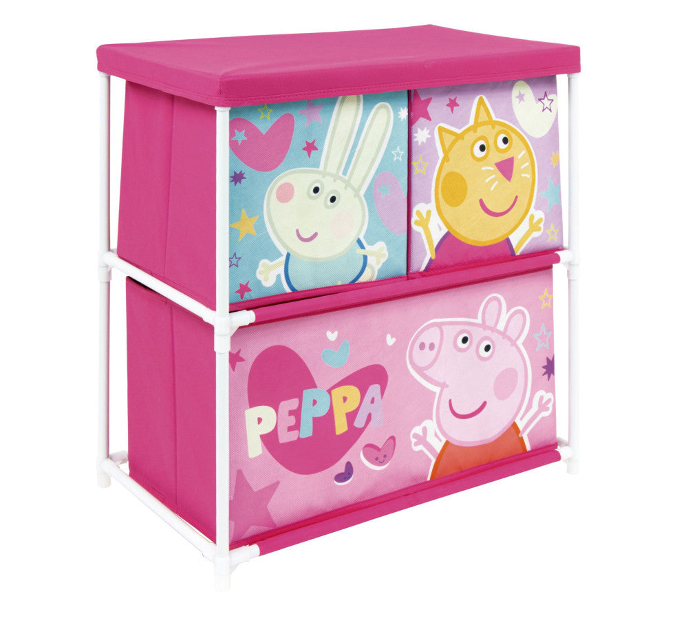 Peppa Wutz mit 3 Fächern Spielzeugregal für Kinder – 53 × 30 × 60 cm