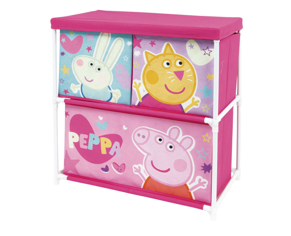 Peppa Wutz mit 3 Fächern Spielzeugregal für Kinder – 53 × 30 × 60 cm