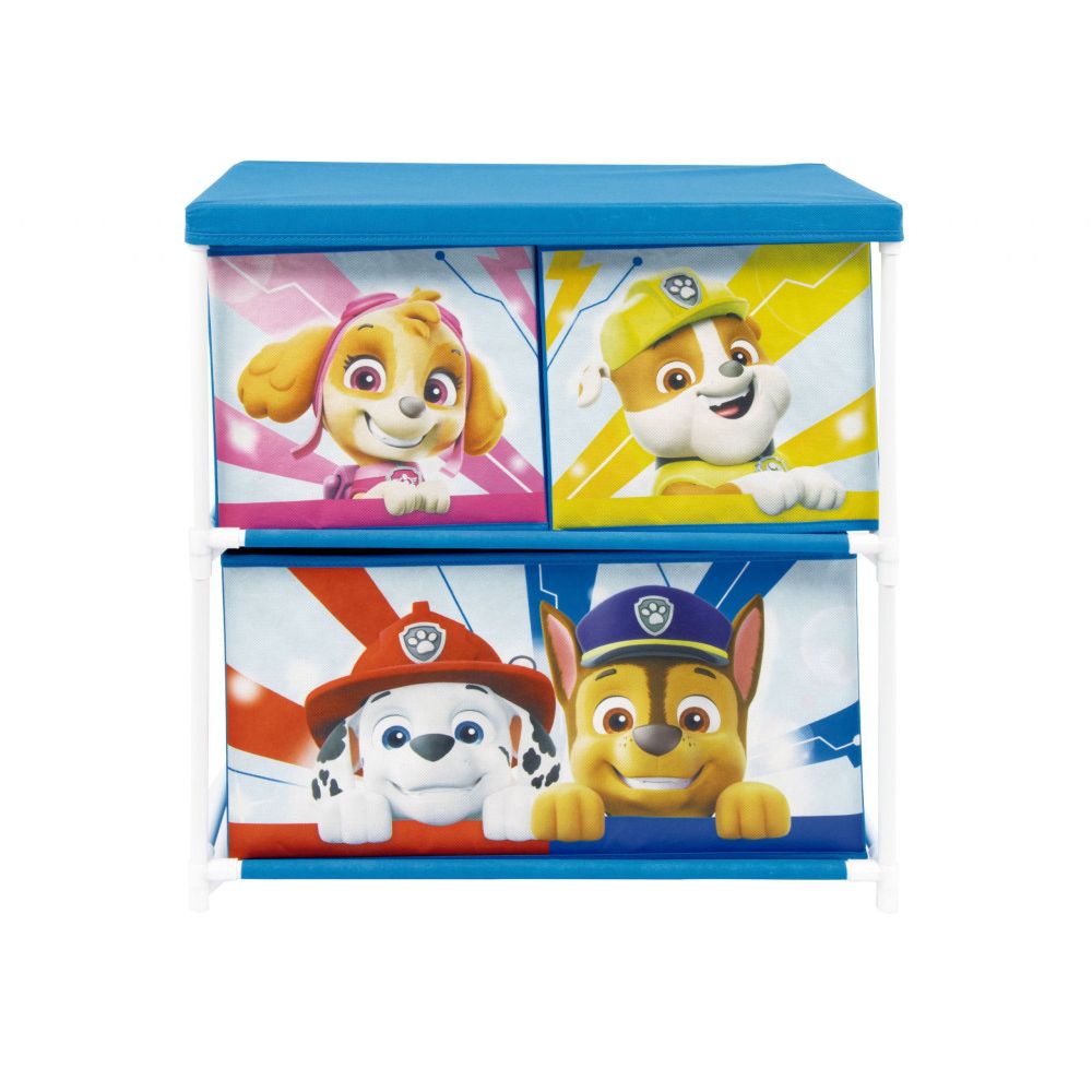 Étagère de rangement pour jouets Pat' Patrouille à 3 compartiments pour enfants – 53 × 30 × 60 cm
