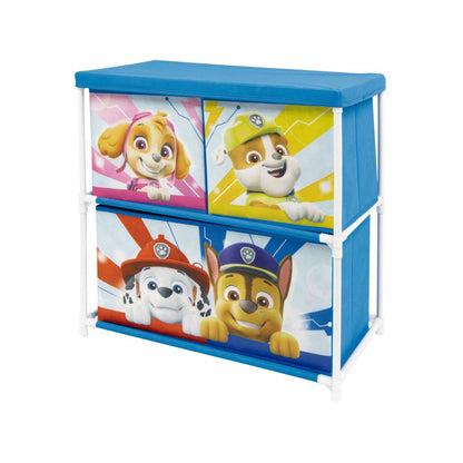 Étagère de rangement pour jouets Pat' Patrouille à 3 compartiments pour enfants – 53 × 30 × 60 cm