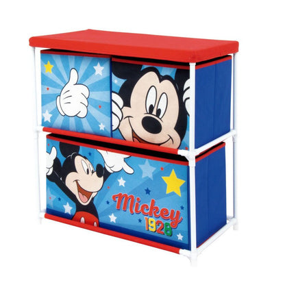 Disney Mickey Star Spielzeuglagerregal mit 3 Fächern Spielzeugregal für Kinder – 53 × 30 × 60 cm