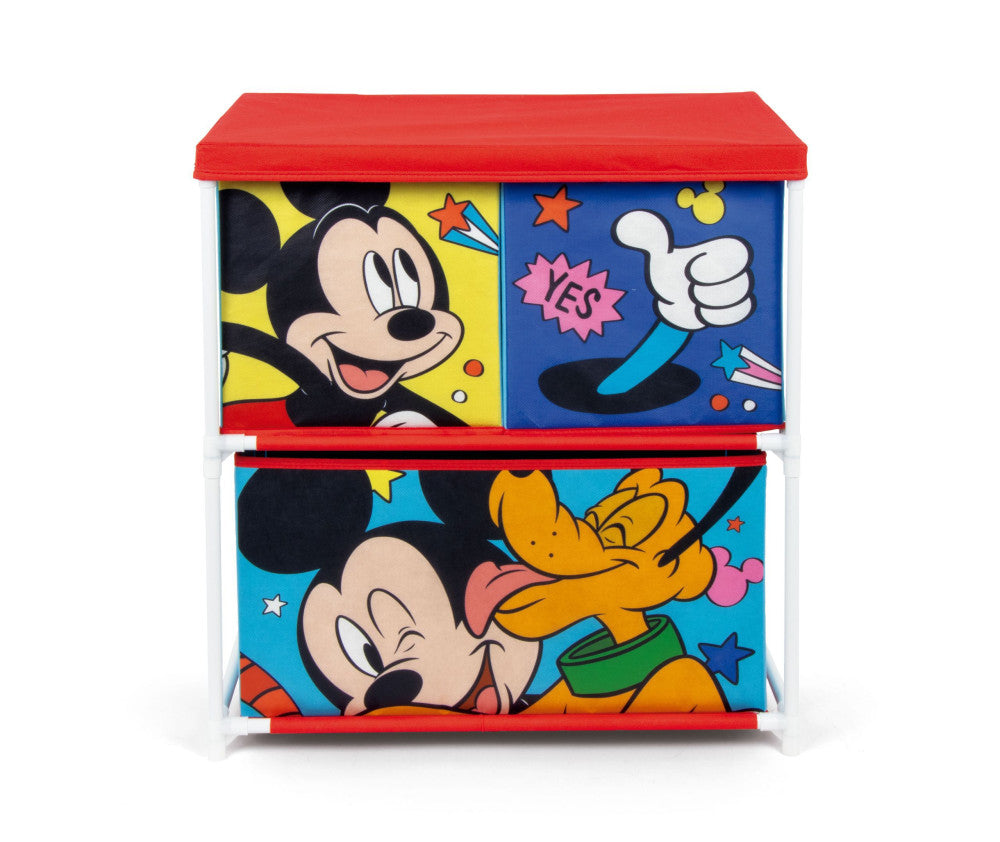 Disney Mickey Pluto Spielzeugaufbewahrungsständer mit 3 Fächern Spielzeugaufbewahrung für Kinder – 53 × 30 × 60 cm