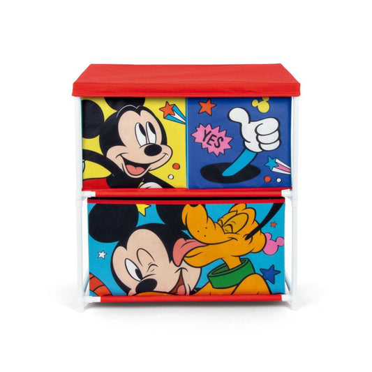 Disney Mickey Pluto Toy Storage Stand with 3 Bins for Kids – 53 × 30 × 60 cm