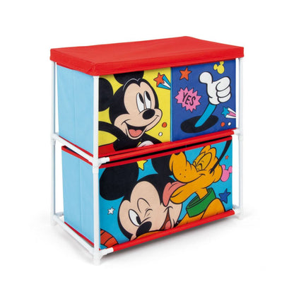 Disney Mickey Pluto Étagère de rangement 3 niveaux pour jouets d'enfants – 53 × 30 × 60 cm