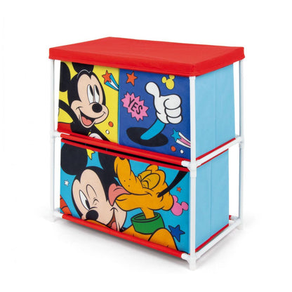 Disney Mickey Pluto Étagère de rangement 3 niveaux pour jouets d'enfants – 53 × 30 × 60 cm