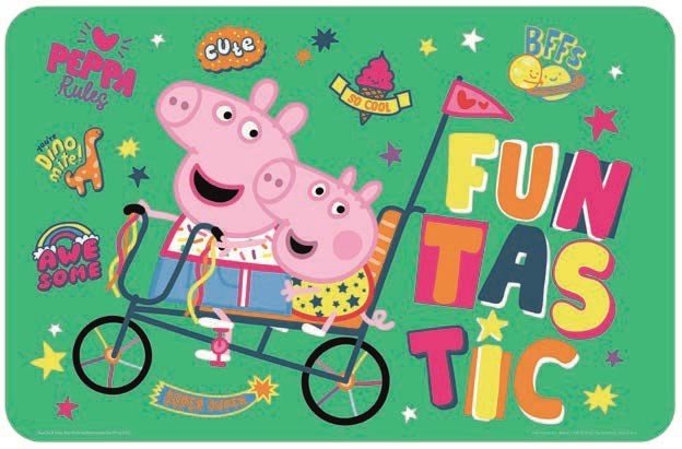Peppa Wutz Tischunterlage für Kinder – 43 × 28 cm, Kunststoff