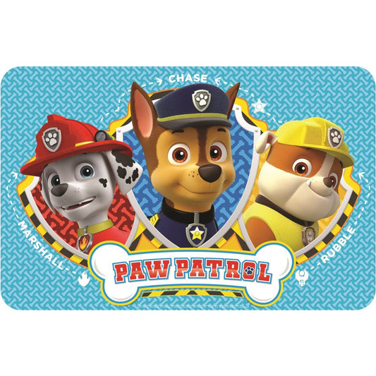 Set de table trio Paw Patrol pour enfants – 43 × 28 cm, plastique
