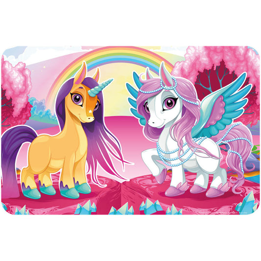Unicorn and Pegasus Placemat for Children – 43 × 28 cm, Plastic