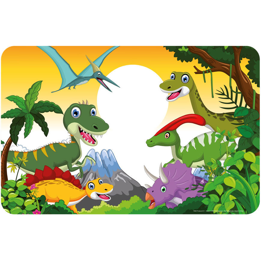 Dinosaurier Tischunterlage für Kinder – 43 × 28 cm, Kunststoff