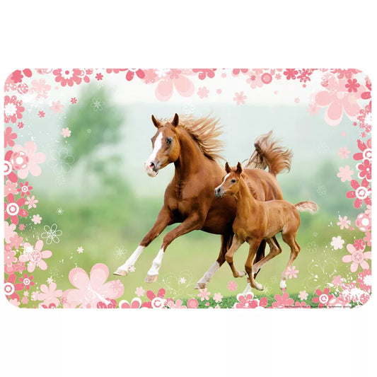 Pferd Mare and Foal Tischunterlage – 43 × 28 cm Kunststoff