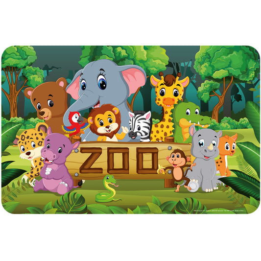 Animals Zoo Placemat for Children – 43 × 28 cm, Plastic