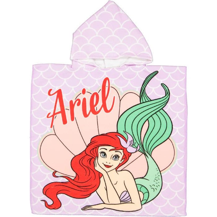 Disney Prinzessin Ariel (Fast Dry) Badeponcho für Kinder aus Polyester – 60 × 120 cm