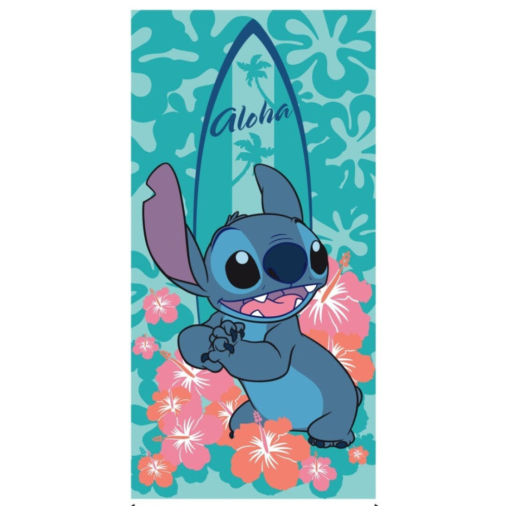 Disney Lilo und Stitch Aloha-Surfer , ( ) Badetuch für Kinder aus Polyester – 70 × 140 cm