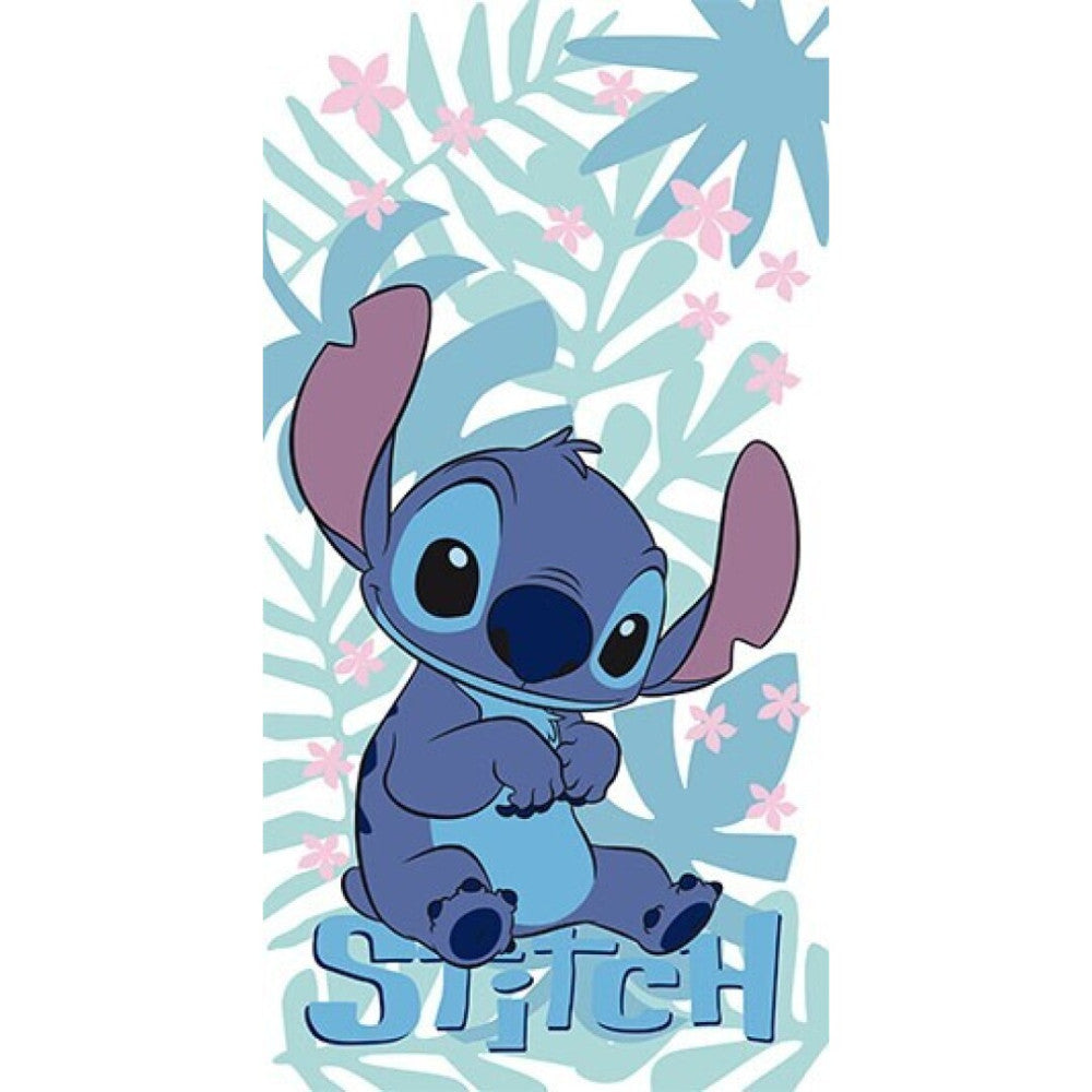 Disney Lilo et Stitch Drap de Plage, ( ) Serviette de Bain Enfant en Polyester – 70 × 140 cm