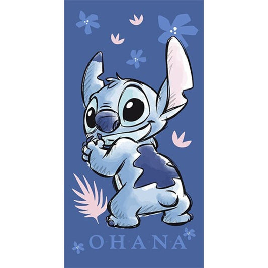 Disney Lilo and Stitch Ohana, (Fast Dry) Kids' Polyester Beach Towel – 70 × 140 cm