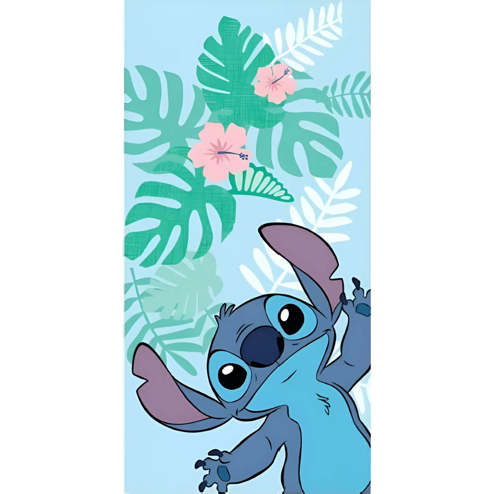 Disney Lilo und Stitch Badehandtuch, (Fast Dry) Badetuch für Kinder aus Polyester – 70 × 140 cm