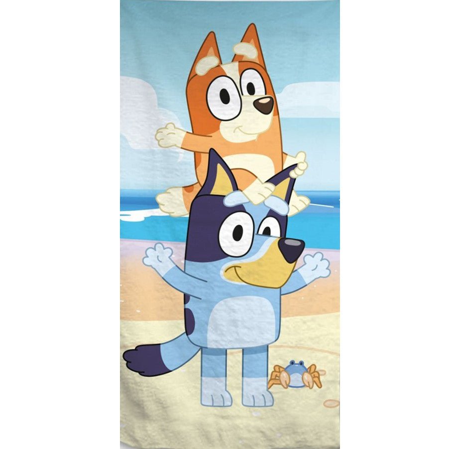 Bluey Balance Badehandtuch, ( ) Badetuch für Kinder aus Polyester – 70 × 140 cm