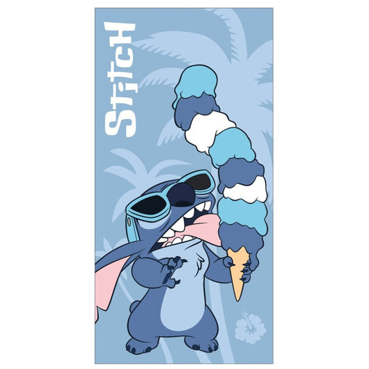 Disney Lilo and Stitch Ice Cream, (Quick Dry) Kids' Polyester Beach Towel – 70 × 140 cm