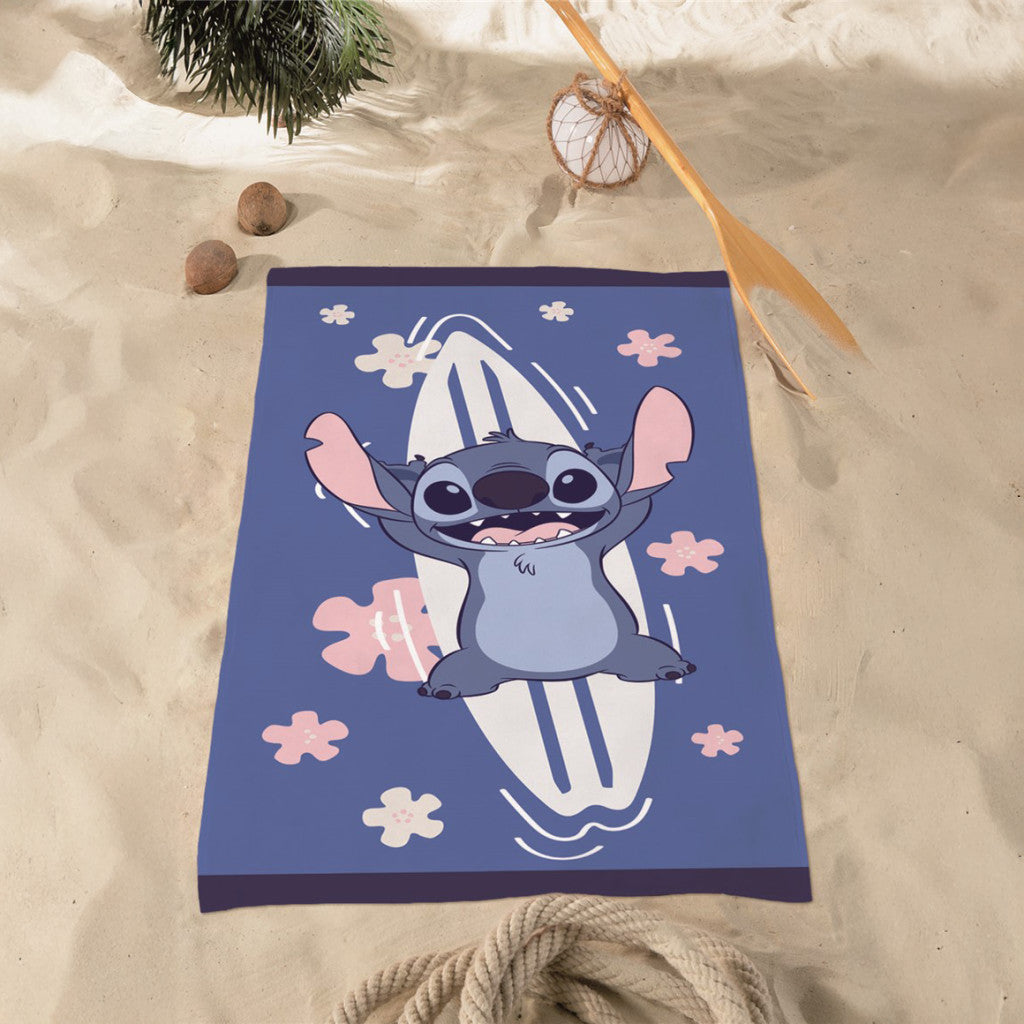 Disney Lilo und Stitch Ocean , (Fast Dry) Badetuch für Kinder aus Polyester – 70 × 140 cm