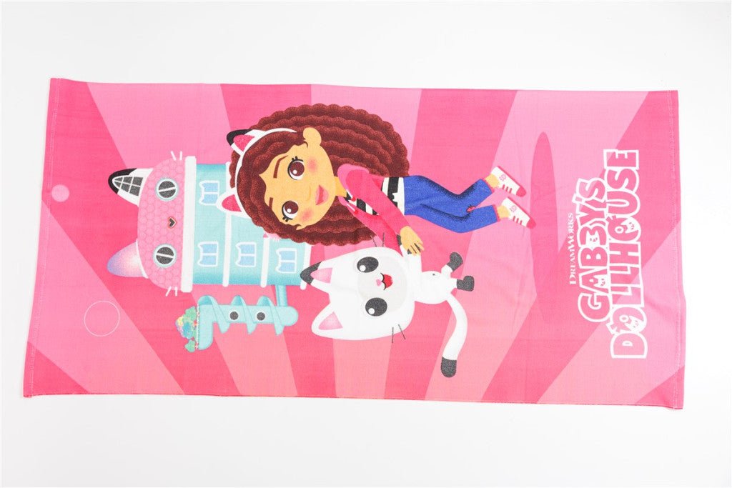 Gabby's Dollhouse Dream House , ( ) Badetuch für Kinder aus Polyester – 70 × 140 cm