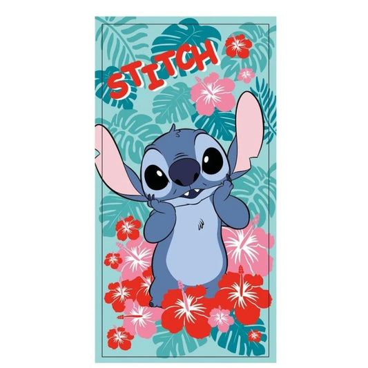 Disney Lilo and Stitch in Bloom, (Fast Dry) Children's Polyester Beach Towel – 70 × 140 cm