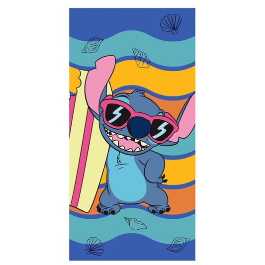 Disney Lilo and Stitch Waves, (Fast Dry) Kids' Polyester Beach Towel – 70 x 140 cm