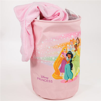 Corbeille à linge et boîte de rangement Disney Princess Stars pour enfants – 52 × 30 cm