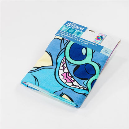 Disney Lilo und Stitch Rainbow Waves Badehandtuch, (Fast Dry) Badetuch für Kinder aus Polyester – 70 × 140 cm