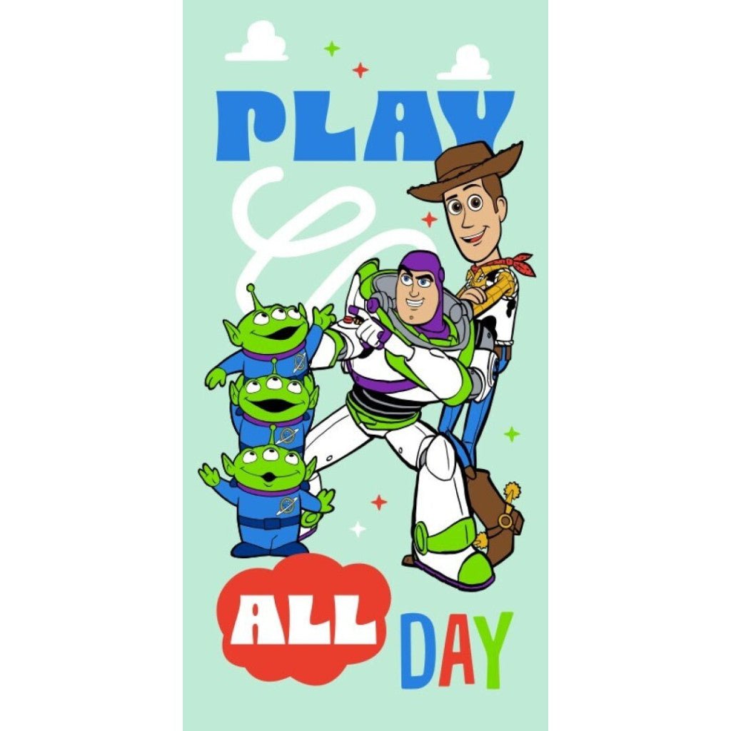 Disney Toy Story All Day , ( ) Badetuch für Kinder aus Polyester – 70 × 140 cm