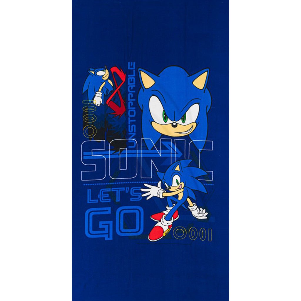 Sonic the Hedgehog Go Blur Badelaken, (Fast Dry) Badetuch für Kinder aus Polyester – 70 × 140 cm