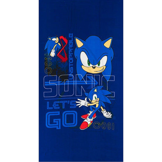Sonic the Hedgehog Go Blur Badelaken, (Fast Dry) Badetuch für Kinder aus Polyester – 70 × 140 cm