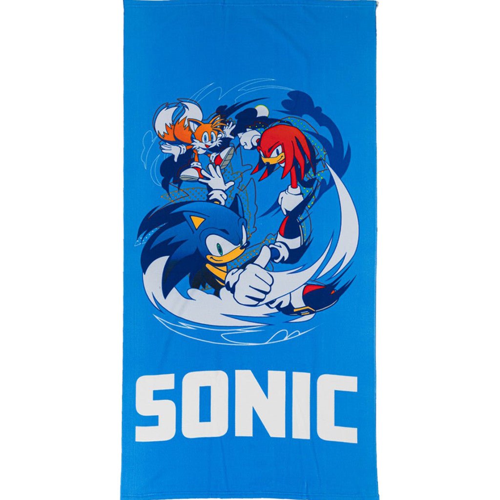 Sonic the Hedgehog Fast Lane , (Fast Dry) Badetuch für Kinder aus Polyester – 70 × 140 cm