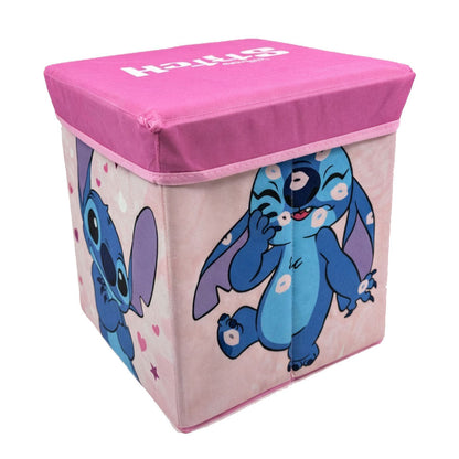 Disney Lilo et Stitch Sweet Hearts Rangement de jouets pour enfants – 30 x 30 x 30 cm