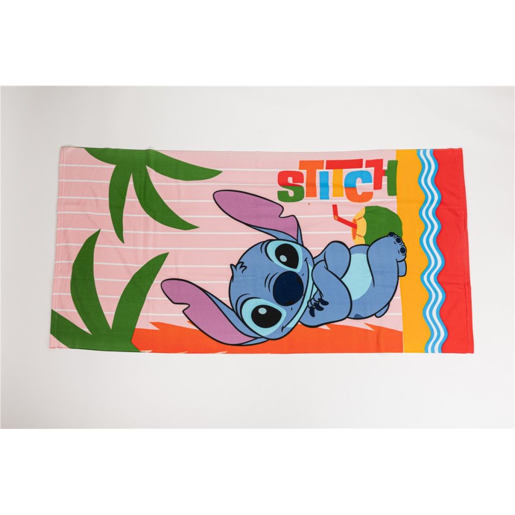Disney Lilo und Stitch Summer Relax , (Fast Dry) Badetuch für Kinder aus Polyester – 70 × 140 cm
