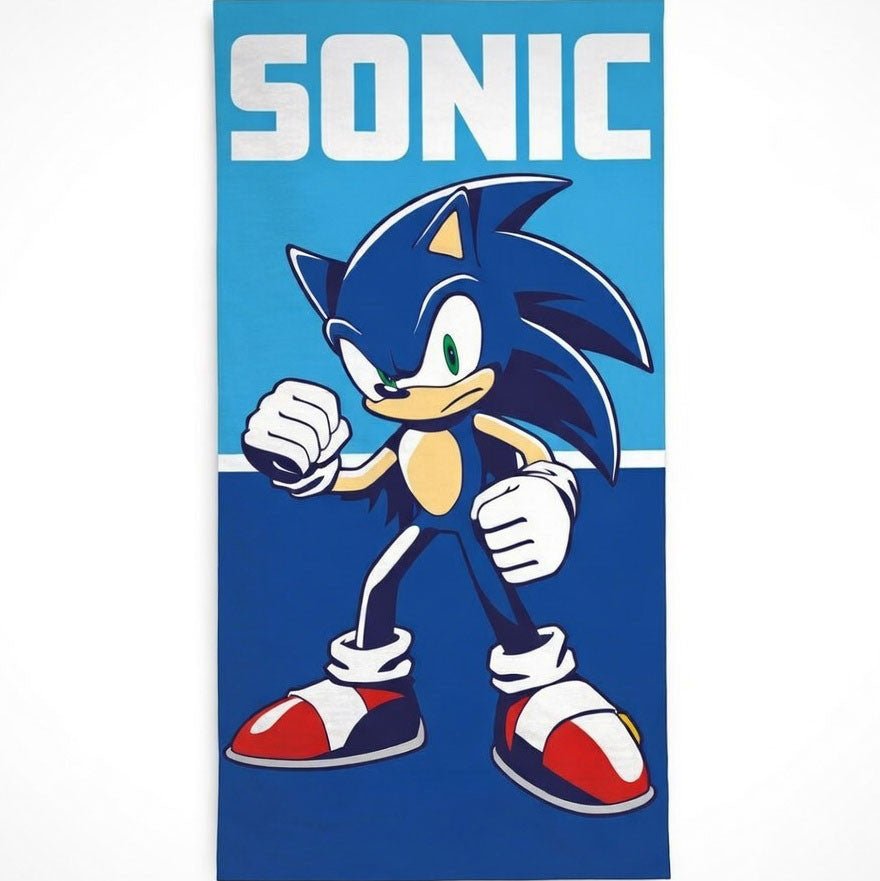 Sonic the Hedgehog Ready to Run , ( ) Badetuch für Kinder aus Polyester – 70 × 140 cm