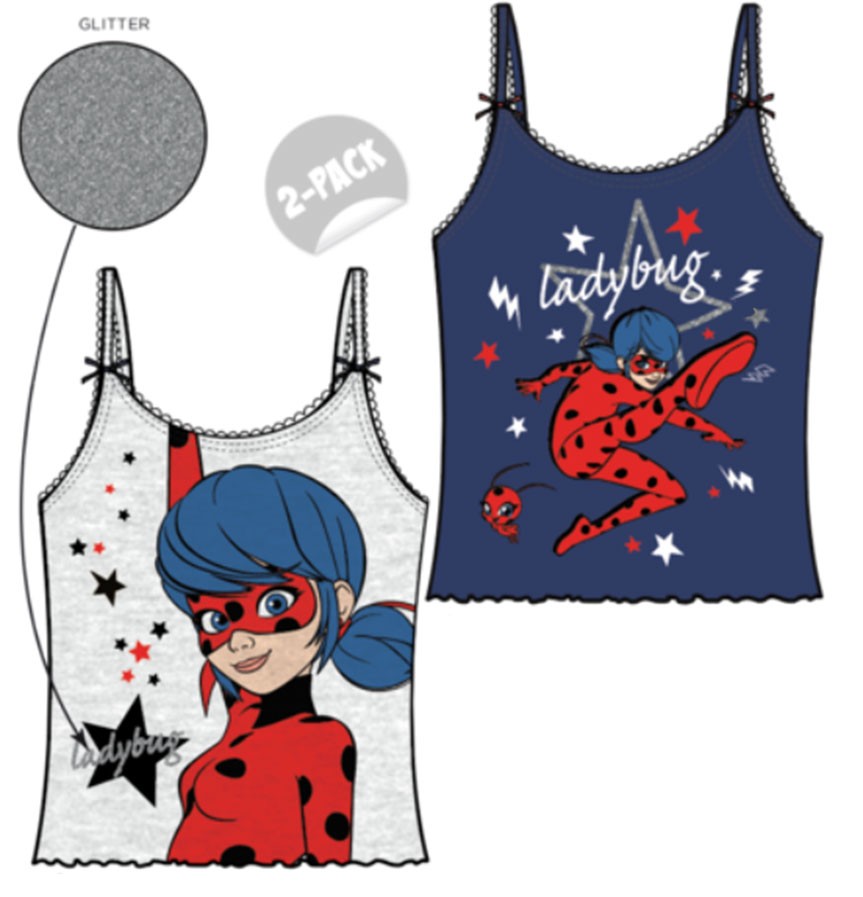 Miraculous Geschichten von Ladybug und Cat Noir Kinder Tanktop 2er-Set 110-140 cm