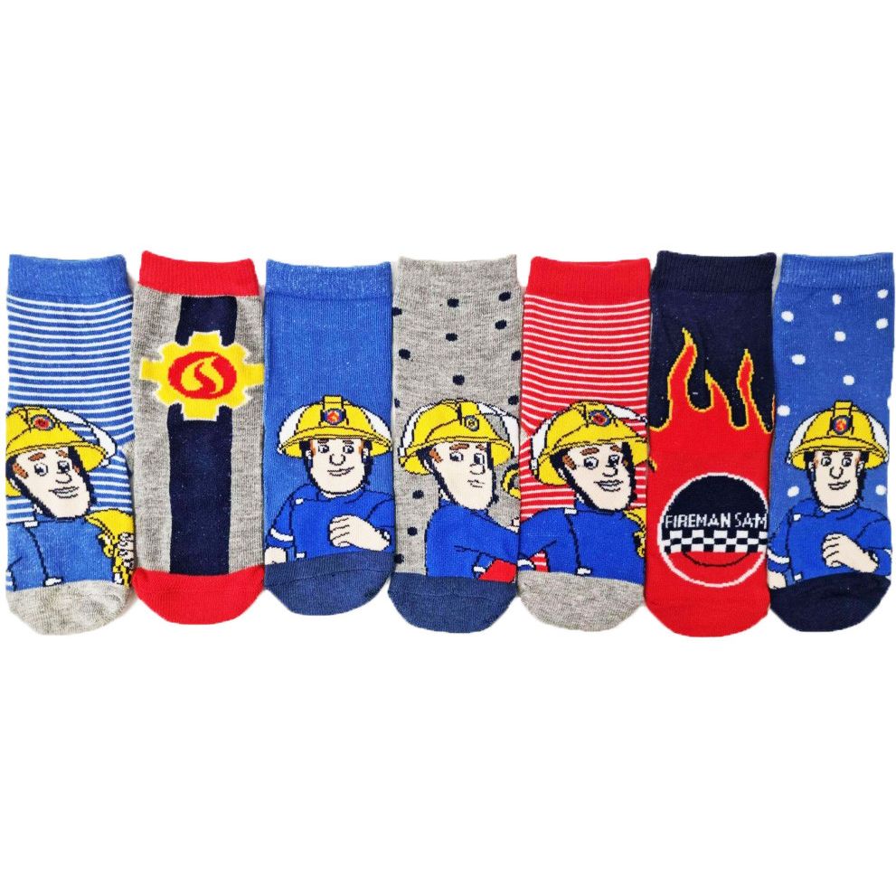 Feuerwehrmann Sam Kinder Socken 7er pack 23-30