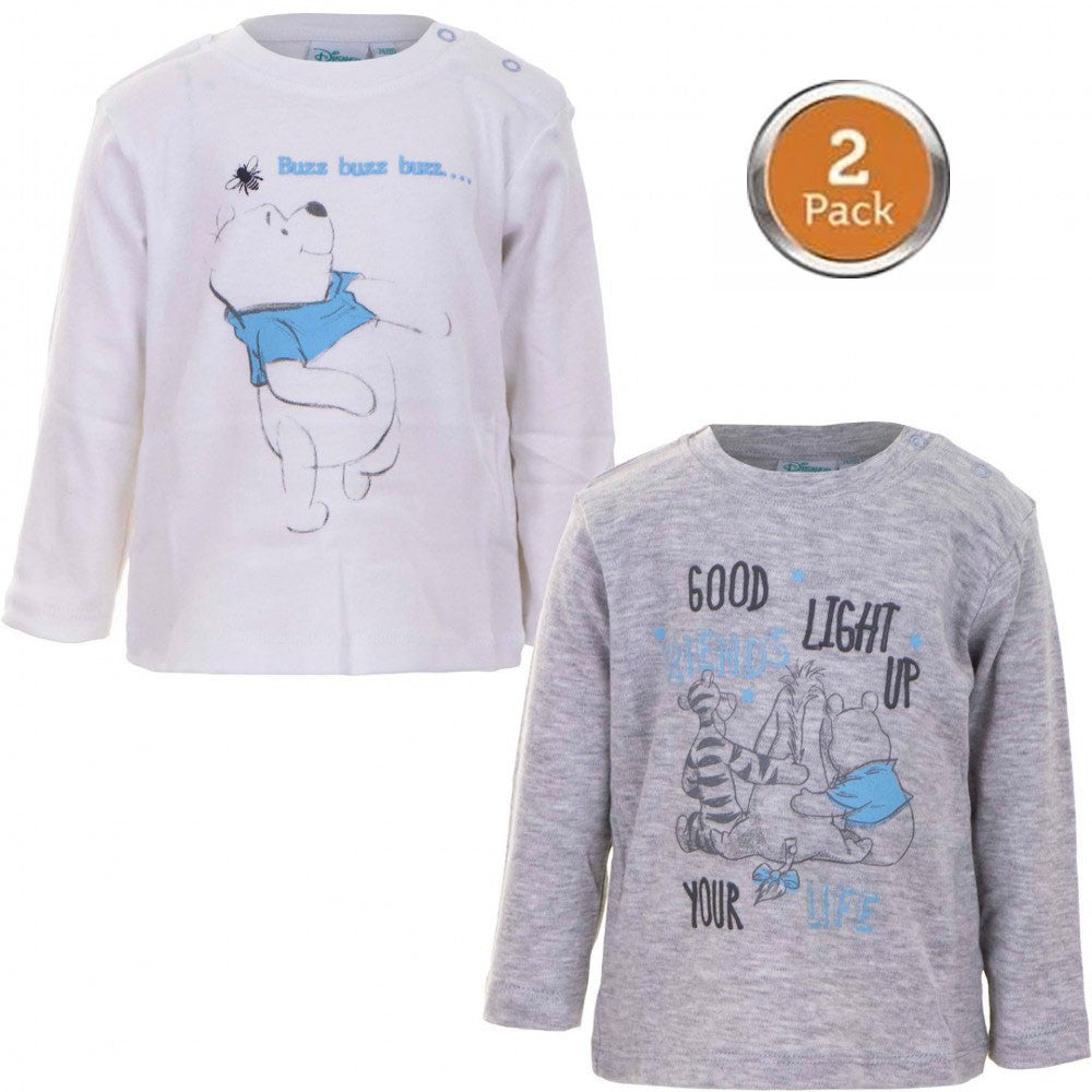 Disney Winnie Puuh Baby-T-Shirt, Oberteil 2er-Set 68/74 cm