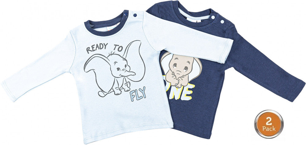 Disney Dumbo Baby-T-Shirt, Oberteil 2 Stück 62/68 cm