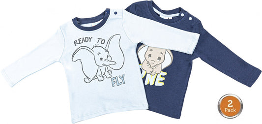 Disney Dumbo Baby-T-Shirt, Oberteil 2 Stück 62/68 cm