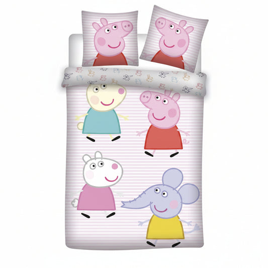 Peppa Wutz Little Friends Babybettwäsche-Set – 100 × 135 cm + 40 × 60 cm, Baumwolle