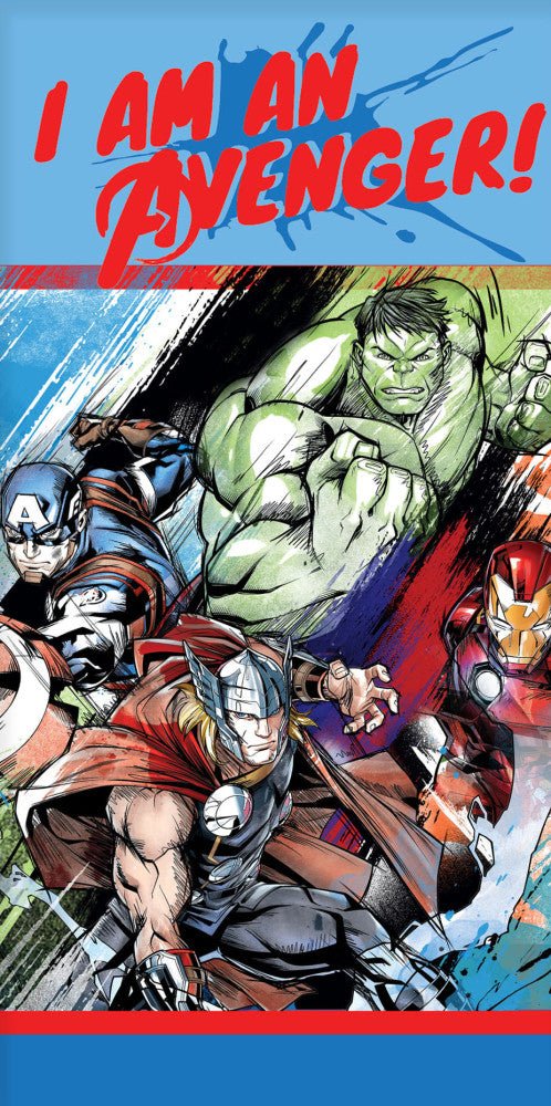 Avengers Drew Badehandtuch Badetuch für Kinder aus Baumwolle – 70 × 140 cm