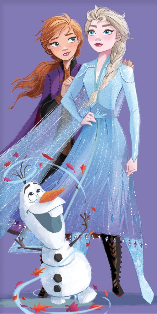 Disney Eiskönigin Purple Badetuch für Kinder aus Baumwolle – 70 × 140 cm