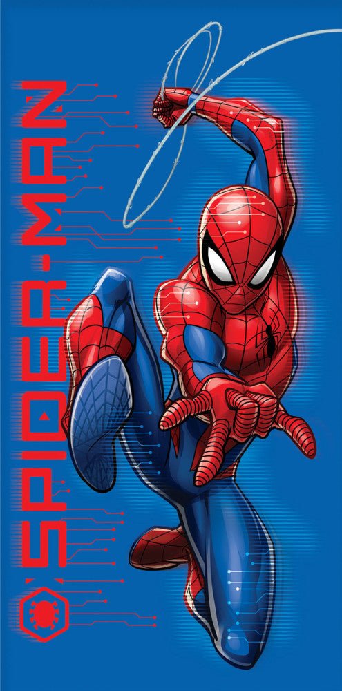 Spiderman Jump Badehandtuch Badetuch für Kinder aus Baumwolle – 70 × 140 cm