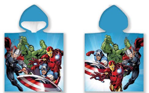 Avengers Badeponcho für Kinder aus Baumwolle – 50 × 100 cm