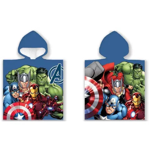 Marvel Avengers Earth’s Mightiest Strandponcho – Schnelltrocknender Badeponcho für Kinder 50x100 cm