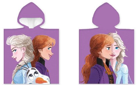 Disney Eiskönigin Purple Badeponcho für Kinder aus Baumwolle – 50 × 100 cm