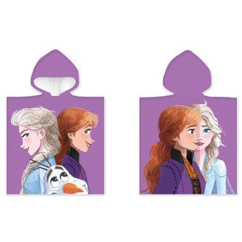 Disney Eiskönigin Purple Badeponcho für Kinder aus Baumwolle – 50 × 100 cm